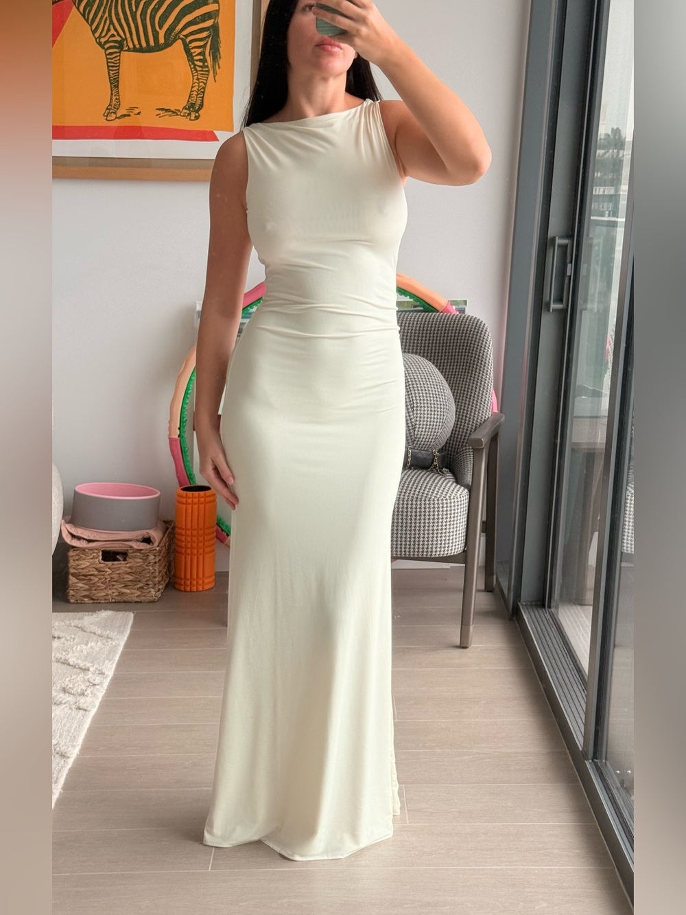 MESHKI Ivory Maxi Dress – Size M